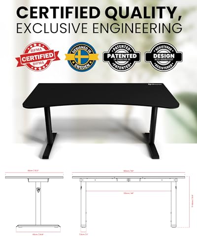 Arozzi Arena Ultrawide Curved Gaming Desk Pure Black | Full Surface Water-Resistant Desk Mat, Monitor Mount Cut-Outs, Cable Management Netting - color: Pure Black, size: Large