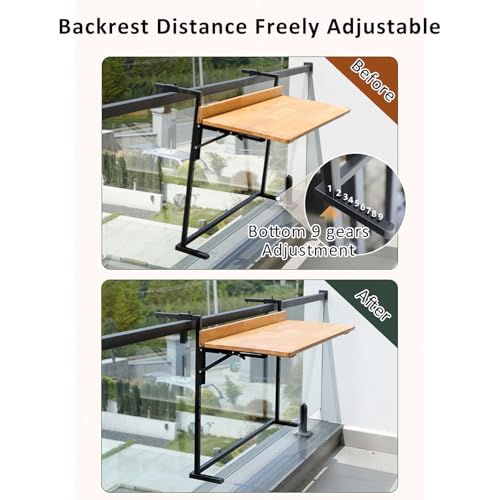 Balcony Bar Table for Railings,Folding Workbench,Stable Sturdy Wall Table,Outdoor Indoor Folding Hanging Table,Study Work Bench,Wall-Mounted Small Folding Space Saving Serving Table Desk(90x38cm) - size: 90x38cm