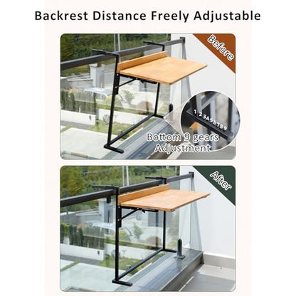 Balcony Bar Table for Railings,Folding Workbench,Stable Sturdy Wall Table,Outdoor Indoor Folding Hanging Table,Study Work Bench,Wall-Mounted Small Folding Space Saving Serving Table Desk(90x38cm) - size: 90x38cm