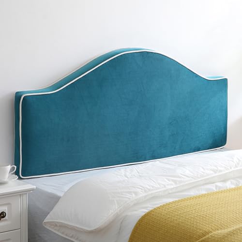 Curved Headboard Pillow Wall Mounted Headboard Reading Pillow,Wedge Upholstered Kid Headboard Support Cushion Daybed Bunk Bed Backrest Bedside Bolster,Blue2,Straps 47"/Full - color: Blue2, size: Straps 47"/Full