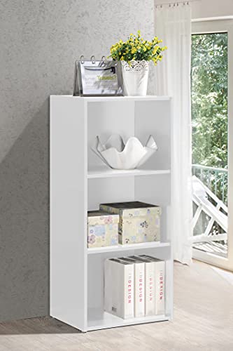 HODEDAH IMPORT Bookcase - color: White, size: 3-Shelf