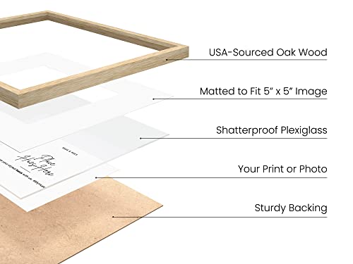 HAUS AND HUES Beige Oak Wood 10x10 Picture Frames - Set of 15, Square Frames with Mat, Elegant Frames for Photos and Wall Gallery (10x10 in, Beige, Set of 15) - color: Beige Oak, size: 10x10 in, style: Set of 15
