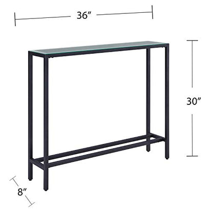 SEI FURNITURE Darrin Narrow console table, Gray - color: Gunmetal Gray