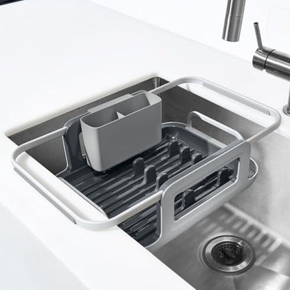 OXO Good Grips Extendable Over-The-Sink Aluminum Drying Dish Rack - size: One Size
