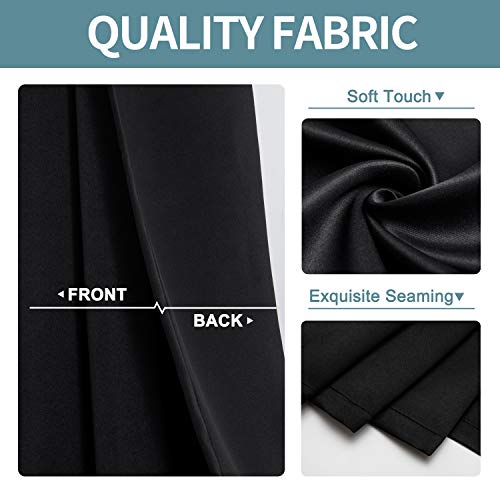 ChrisDowa Blackout Curtains for Bedroom and Living Room 40 Inches Long | 2 Panels Set, Thermal Insulated, Light Blocking, Room Darkening, Grommet, Window Drapes, Black, 29 x 40 Inch - color: Black, size: 29"W x 40"L (Pack of 2)