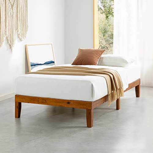 Mellow Naturalista Classic 12-Inch Solid Wood Platform Bed | Wooden Slats, No Box Spring Needed, Easy Assembly | Twin, Cherry - color: Cherry, size: Twin, style: 12 Inch