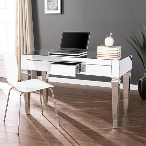 SEI FURNITURE Darien Mirrored Desk, Silver