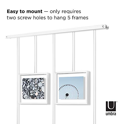 Umbra Exhibit Picture Frame Gallery Set Holds Five Photos, White - color: White, size: Set of 5, style: 5-Opening