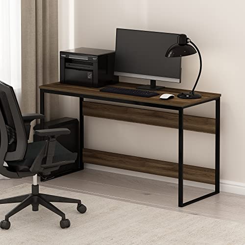 Furinno Moretti Modern Lifestyle Enhanced Study Desk 52 Inch, 52-Inch, Columbia Walnut - color: Columbia Walnut, size: 52 inches