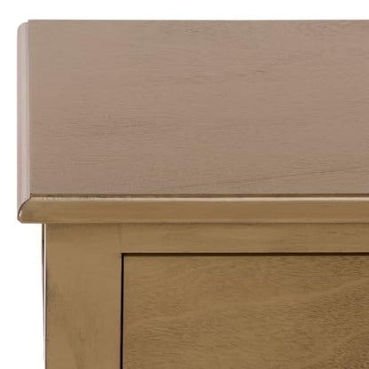 SAFAVIEH Furniture - Athena 2-Drawer Console Table - Desert Brown - Solid Wood - Farmhouse Classic Design - Ideal for Entryway, Living Room, Hallway, 35.5" W x 13" D x 29.5" H (CNS5702F) - color: Desert Brown