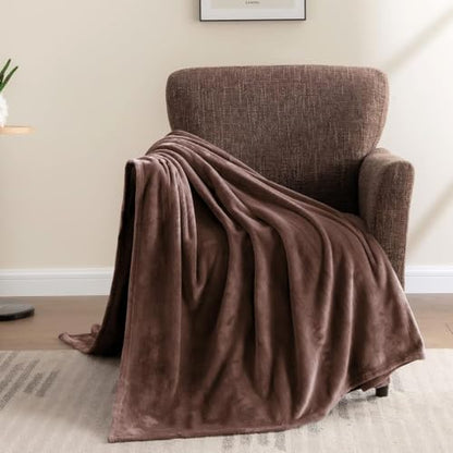 BEDELITE Fleece Blanket Soft Plush Full Bed Blanket Brown 84"x90" | Ultra Soft Fleece, Plush Microfiber, Lightweight Warmth, All Season Comfort, Fade Resistant, Machine Washable, Couch Sofa Bed - color: Brown, size: Full(84"x90")