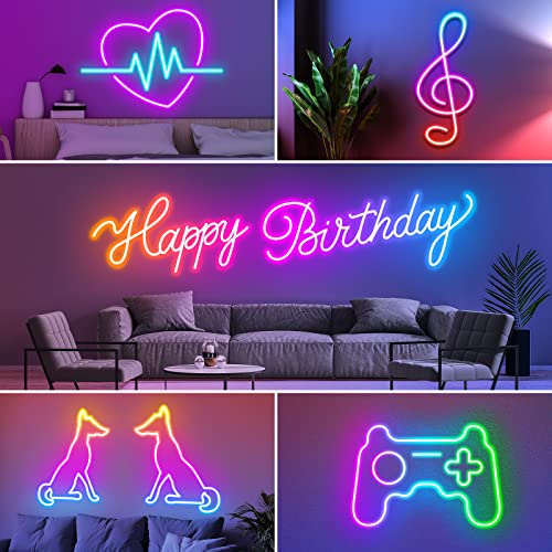 AILBTON 150Ft Neon Rope Lights,Flexible Led Rope Lights Control with App/Remote,Multiple Modes RopeLights,IP65 Outdoor RGB Led Neon Lights NonWater Resistant,Music Sync Gaming Led NeonLight Strip - size: 150FT