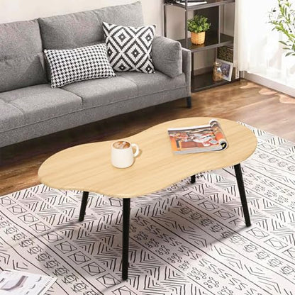 Small Coffee Table Cloud Coffee Table Modern Center Table Floor Table Walnut Irregular Coffee Tables Suitable for Living Room Small Spaces - color: Walnut