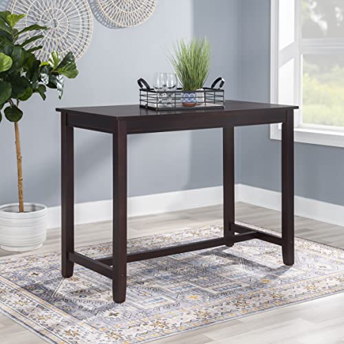 Linon 36 inch Height Pub Claridge Table, Walnut Counter - color: Walnut, size: Counter Height