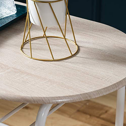 VINGLI 3 Piece Dining Set,Small Kitchen Table Set for 2,Breakfast Table Set,Kitchen Wooden Table and 2 Chairs for Small Space/Dining Room/Apartment,Metal Frame,Wine Rack,White&Light Oak - color: White&light Oak