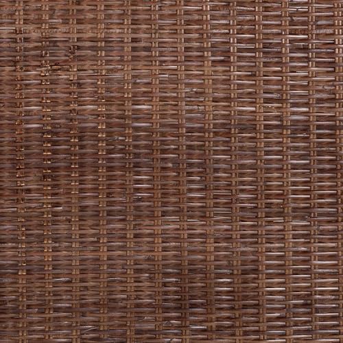 Bali & pari Einya Natural Rattan Standalone Headboard - Handwoven Wicker Panel Headboard with Wavy Scalloped Top, Queen - size: Queen