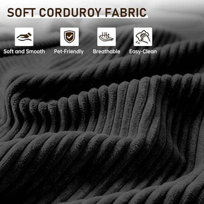 wanan Folding Sofa Bed, 3-in-1 Convertible Boneless Couch with Handle, Floor Lounger & Sleeper Chair for Adults, Comfy Folding Couch Single Sofa for Living Room Bedroom, Black - color: Black