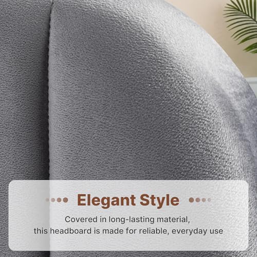 Upholstered Headboard Adjustable Height Queen/King Headboard Velvet Tufted Modern Headboards Easy Assemble Channel Stitched Headboard(Dove Gray King) - color: Dove Gray, size: King