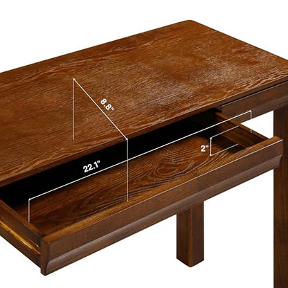 Flow 47-Inch Console Table, Modern Solid Wood Entryway Table with Hidden Drawer, Waterproof & Heat Resistant, Narrow Table for Hallway, Living Room & Foyer, Dark Walnut - color: Dark Walnut, size: 47 Inch, style: Console