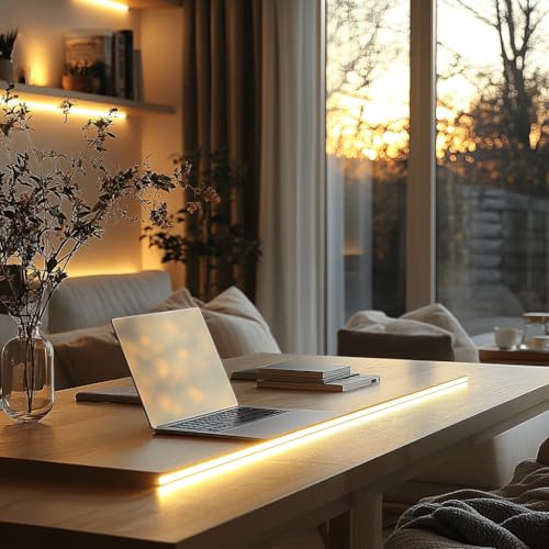 Short LED Strip Lights, COB 5V USB Warm White 4000K (3.28FT /1M) | 5W 8mm Small COB, Not Dimmable, Display Cabinet Lighting for Home DIY 3D TV Light Indoor Use - color: 3.28FT/4000K