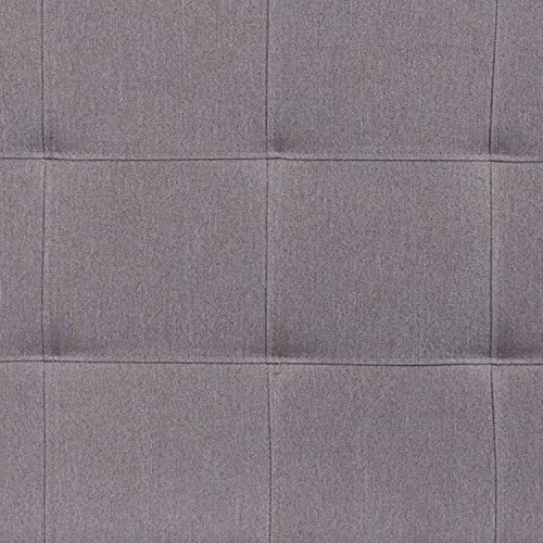 EMMA + OLIVER Twin Quilted Tufted Headboard | Adjustable Bed Rail Slots, Fabric Upholstered - color: Light Gray, size: Twin