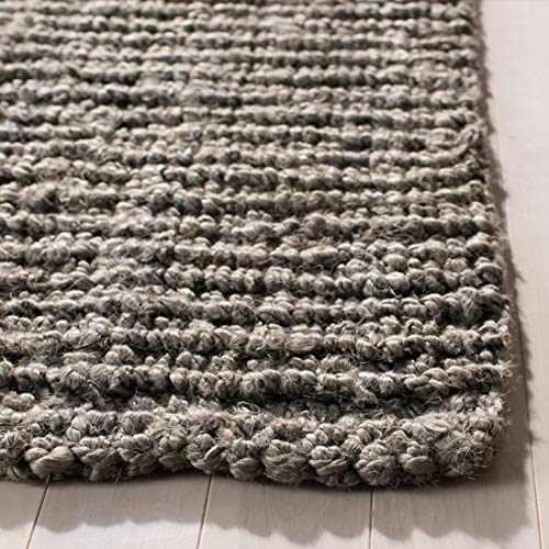 SAFAVIEH Area Rug 3x5 - Natural Fiber Collection - Light Grey, Handmade Jute, Farmhouse Style, Chunky Textured Thick Pile (NF447G) - color: Light Grey, size: 3' x 5' (Rectangular)