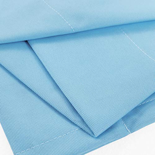 TWOPAGES 5ft Wide x 7ft Tall Flame Retardant Divider Curtains Privacy Cubicle Curtain with Grommet Top (1 Panel,Blue) - color: Blue, size: 60"W x 84"L (Pack of 1)