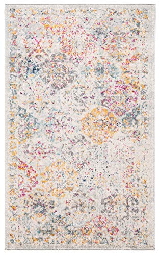 SAFAVIEH Madison Collection Accent Rug - 2'3" x 4', Grey & Gold, Boho Chic Distressed Design, Non-Shedding & Easy Care, Ideal for High Traffic Areas in Entryway, Living Room, Bedroom (MAD611F) - color: Grey/Gold, size: 2'3" x 4' (Rectangular)