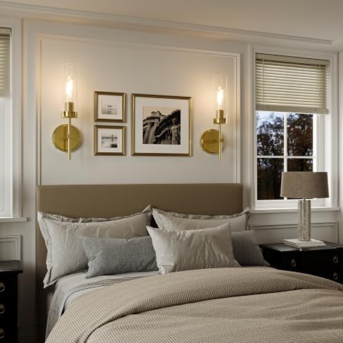 Gold Battery Operated Wall Sconce, Wireless Wall Sconces with Remote Control, Rechargeable 3000K Dimmable Wall Light for Bedroom Living Room Bathroom Hallway Entryway Stairwell - color: Gold, size: 1 Pack