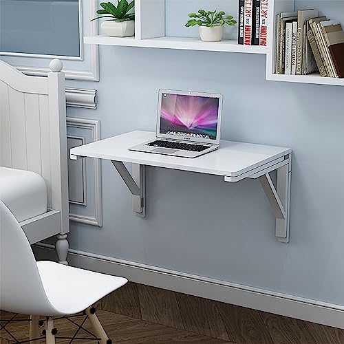 MM MELISEN Wall Mounted Folding Table, 23.6"L x 15.7"W, White, Space-Saving Design - color: White, size: 60X40CM/24X16IN