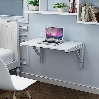 MM MELISEN Wall Mounted Folding Table, 29.5"L x 19.6"W, White, Space-Saving Design - color: White, size: 75X50CM/30X20IN