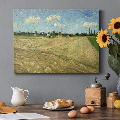 Renditions Gallery Ploughed Field by Vincent Van Gogh printed, Famous Painting Reproduction, Premium Gallery Wrapped Canvas Print, Ready to Hang, 8 in H x 12 in W, Made in America Farm Artwork - color: Ploughed Field, size: 12"L x 8"W
