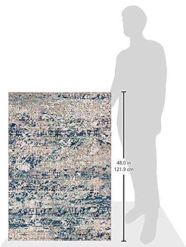 SAFAVIEH Madison Collection Accent Rug - 2'2" x 4', Grey & Blue, Modern Abstract Design, Non-Shedding & Easy Care, Ideal for High Traffic Areas in Entryway, Living Room, Bedroom (MAD460K) - color: Grey/Blue, size: 2'2" x 4' (Rectangular)