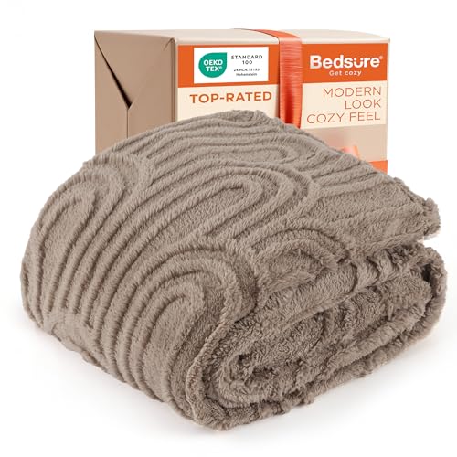 Bedsure GentleSoft Light Brown Throw Blanket for Couch - Super Soft Cozy Summer Blankets for Women Bed Sofa, Fluffy Fleece Throw for Girls, Gifts for Women, Room Home Bedroom Decor, 50x60 Inches - color: Light Brown, size: Throw (50" x 60")
