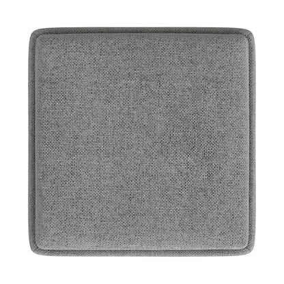 HomePop 17.5" Storage Ottoman with Tray Top - Grey Woven - color: Grey