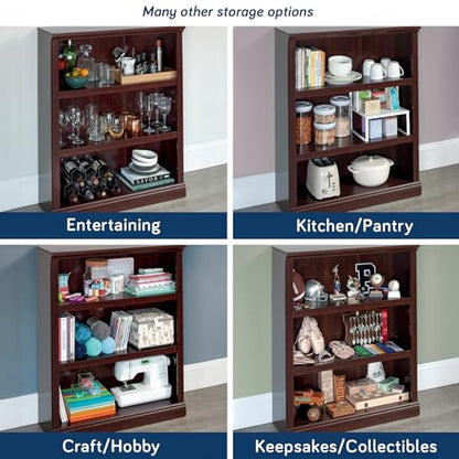 Sauder Miscellaneous Storage 3-Shelf Bookcase/ Book shelf, Select Cherry finish - color: Select Cherry Finish