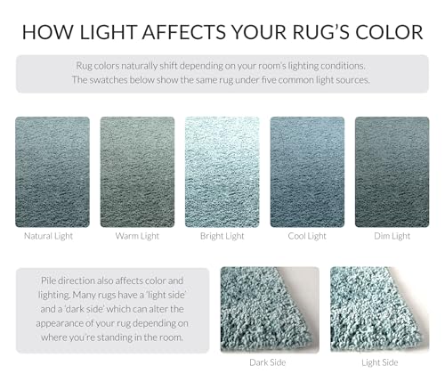 SAFAVIEH August Shag Collection Accent Rug - 2'3" x 4', Aqua, Solid Design, Non-Shedding & Easy Care, 1.2-inch Thick Ideal for High Traffic Areas in Entryway, Living Room, Bedroom (AUG900J) - color: Aqua, size: 2'3" x 4' (Rectangular)