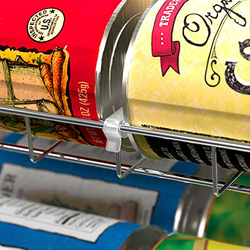 Deco Brothers Stackable Can Rack Organizer Holds Up to 36 Cans, Chrome | for Kitchen and Pantry - color: Chrome