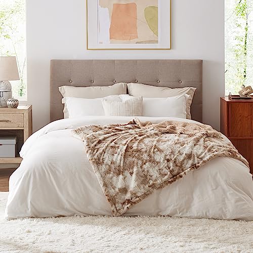 Bedsure GentleSoft Sherpa Fluffy Throw Blanket - Fleece Warm and Cozy Throw for Women Gift, Plush & Fuzzy Faux Fur Blanket for Couch, Sofa and Bed Decor, Tie Dye Design, Beige, 50x60 Inches - color: 02 - Beige, size: Throw (50" x 60")