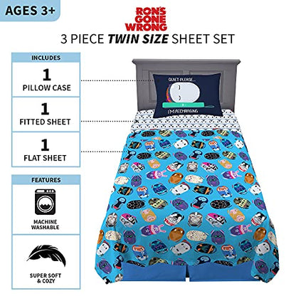 Franco Kids Bedding Super Soft Sheet Set, Twin, Ron's Gone Wrong - color: Ron's Gone Wrong, size: Twin