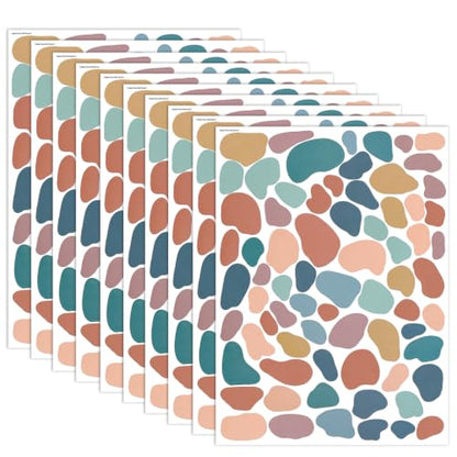 720 Pcs Boho Terrazzo Stickers | Irregular Polka Dot Peel-and-Stick Vinyl Decals for Walls & Other Smooth Surfaces - style: Terrazzo
