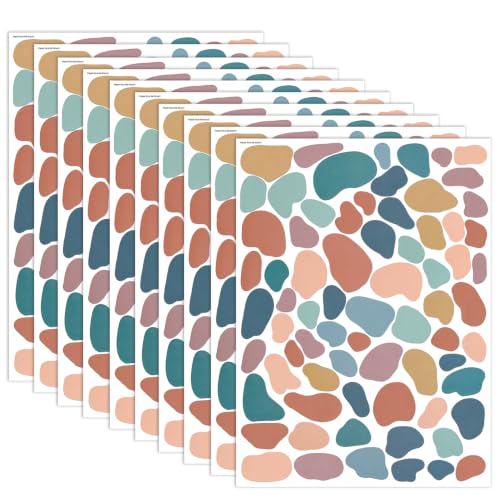 720 Pcs Boho Terrazzo Stickers | Irregular Polka Dot Peel-and-Stick Vinyl Decals for Walls & Other Smooth Surfaces - style: Terrazzo