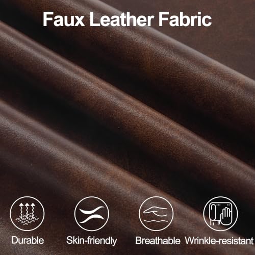 Faux Leather 360° Swivel Barrel Accent Chair, Upholstered Mid Century Modern Reading Lounge Chair with Wooden Armrests & Solid Rotating Metal Base for Living Room Bedroom, Dark Brown - color: Dark Brown, size: 1 Pack
