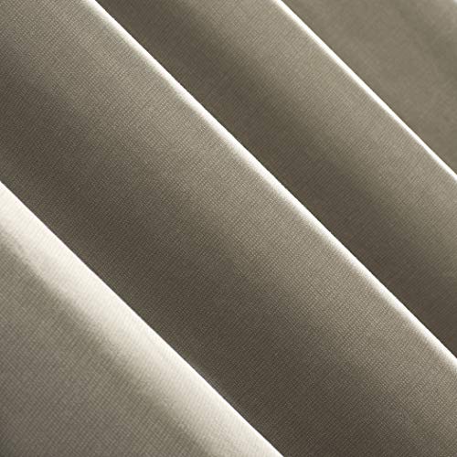 Sun Zero Columbia 2-Pack Thermal Energy Saving 100% Blackout Grommet Curtain Panel Pair, 50" x 84", Stone - color: Stone Beige, size: 50"W x 84"L (Pack of 2)
