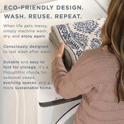 Haven Scandinavian Stripe Machine Washable Area Rug with Airflo Technology for Easy Clean, Ultra-Soft Non-Slip Rug with Built-in Pad, Pet, Family & Allergy Friendly Rug, Beige/Brown, 2'6"x7' - color: Beige/Brown Scandi Stripe, size: 2'6" x 6'11" (Rectangu