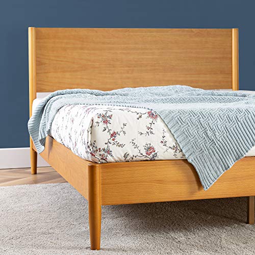 Zinus Allen Mid Century Wood Platform Bed Frame, Full - color: Natural, size: Full