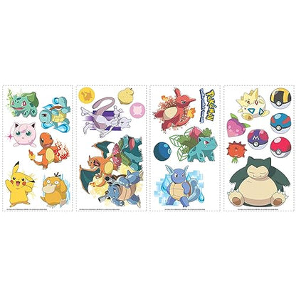 RoomMates RMK2535SCS Pokemon Iconic Peel and Stick Wall Decals (Pack of 4) - size: Pack of 4