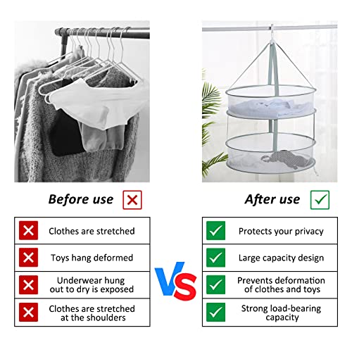 3-Tier Folding Mesh Clothes Hanging Dryer, Sweater Drying Rack, Large Laundry Drying Rack, Lay fold Flat Dry Hanger, Mesh Clothes Hanging Dryer - XL(3Tier) - size: XL(3Tier)