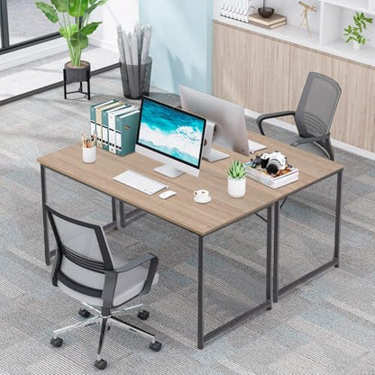 Computer Desk 40 in Length Study Writing Table, Adjustable feet, Modern Furniture for Home Office, Nature - color: Nature, size: 40 inch