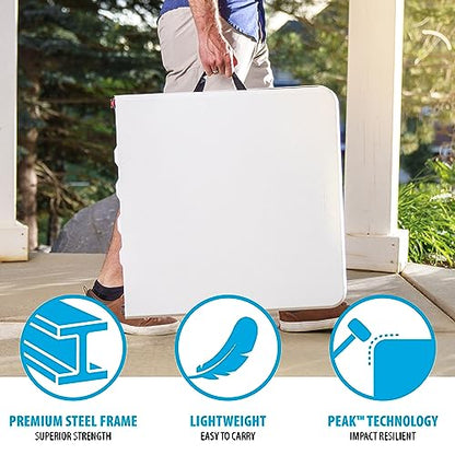 LIFETIME Height Adjustable Folding Table, 4 Foot